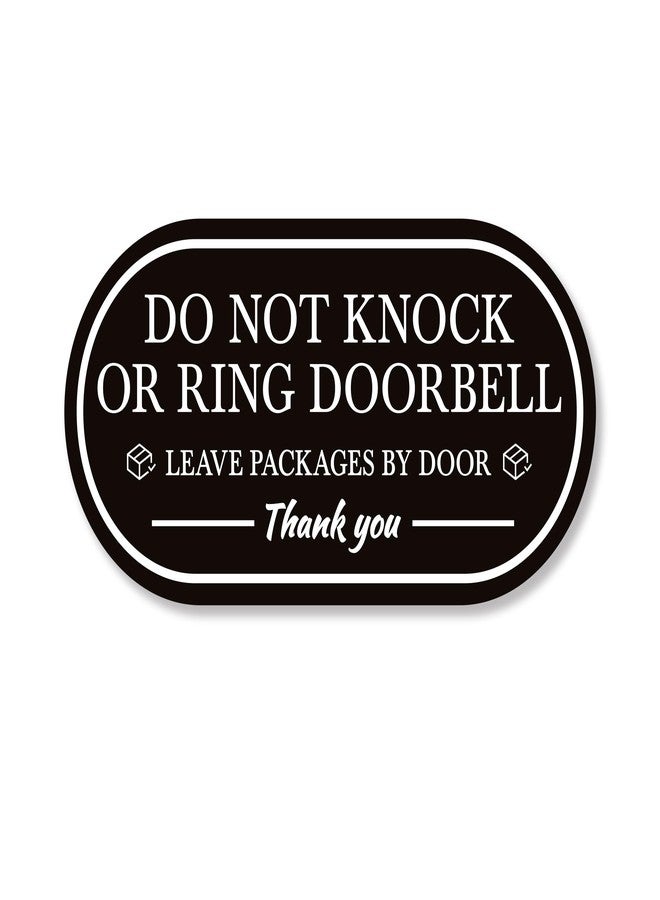 LUHIMO Do Not Knock or Ring Doorbell Sign Sticker，Self-Adhesive Waterproof Do Not Knock Leave Packages Here for Front Door,No Soliciting for House, Home, Business（small） - Image 1